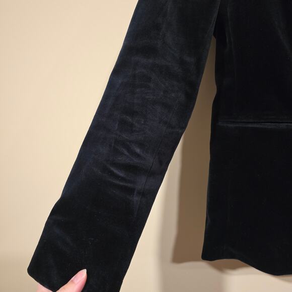 Women's J. Crew Black Velvet "Parke" Lined Blazer Jacket | Size 6 - Picture 5 of 10
